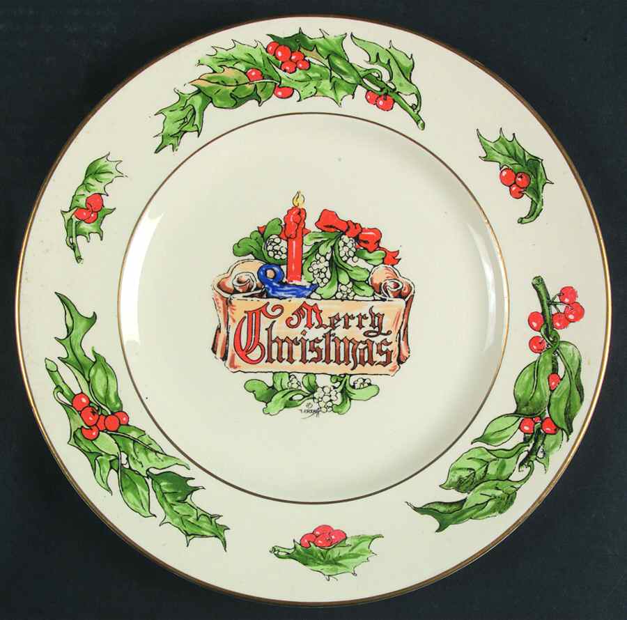 Yuletide Dinner Plate by Fondeville-1
