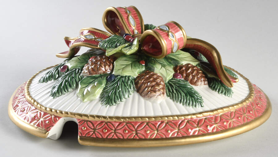 Florentine Christmas (Giftware) Lid for Tureen by Fitz & Floyd-1