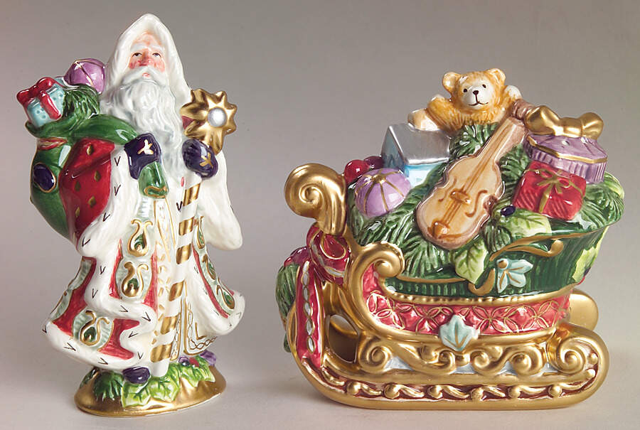 Florentine Christmas (Giftware) Salt & Pepper Set by Fitz & Floyd-1
