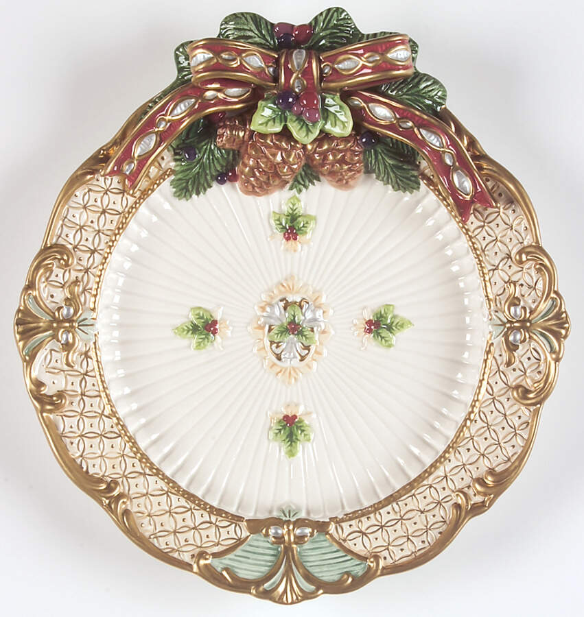 Florentine Christmas (Giftware) Canape Plate by Fitz & Floyd-1