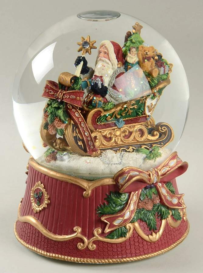 Florentine Christmas (Giftware) Musical Water Globe by Fitz & Floyd-1