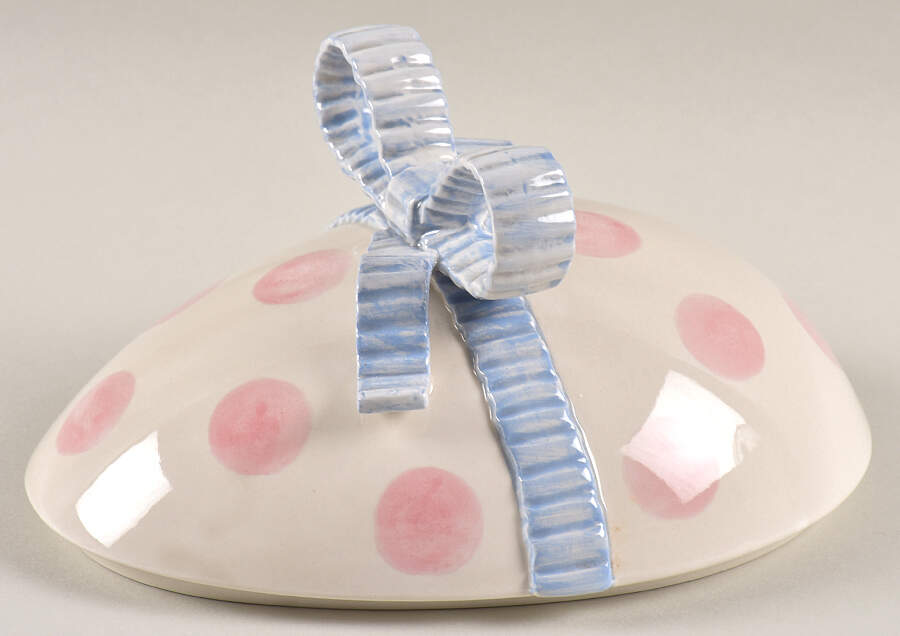 Bunny Hollow Lid for Large Egg Box by Fitz & Floyd-1