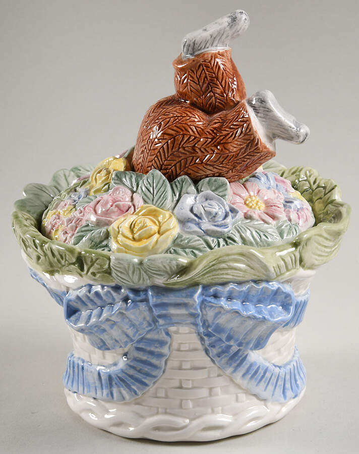 Bunny Hollow Bunny Box & Lid by Fitz & Floyd-1