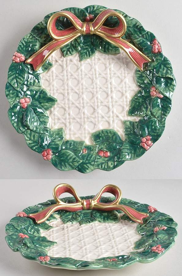 Holiday Leaves Canape Plate by Fitz & Floyd-1