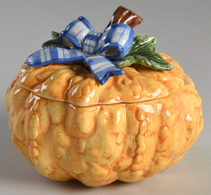 Vegetable Bowquet Round Covered Butter by Fitz & Floyd-1