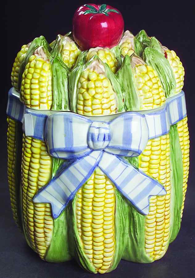 Vegetable Bowquet Large Canister & Lid by Fitz & Floyd-1