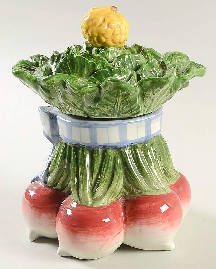 Vegetable Bowquet Small Canister & Lid by Fitz & Floyd-1