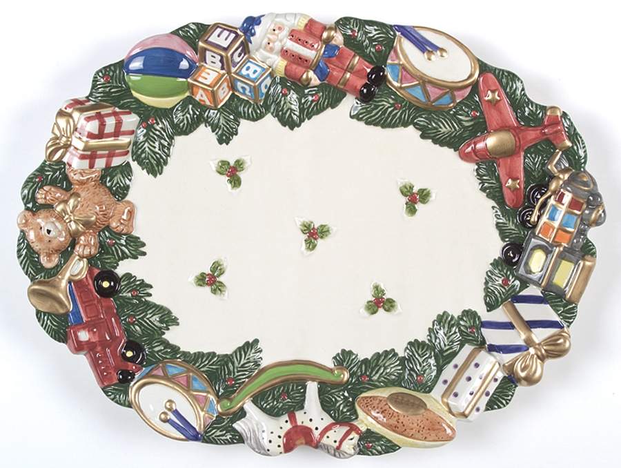 Toyland 14" Oval Serving Platter by Fitz & Floyd-1