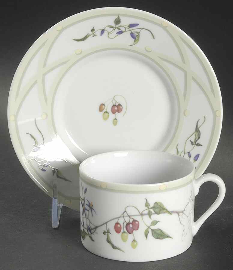 Philanthia Flat Cup & Saucer Set by Fitz & Floyd-1