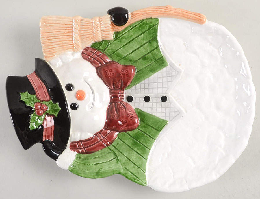 Snow Gentleman 13" Figural Platter by Fitz & Floyd-1