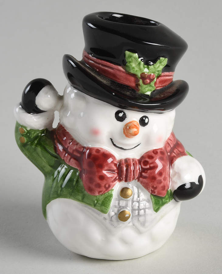 Snow Gentleman 3" Candlesticks by Fitz & Floyd-1