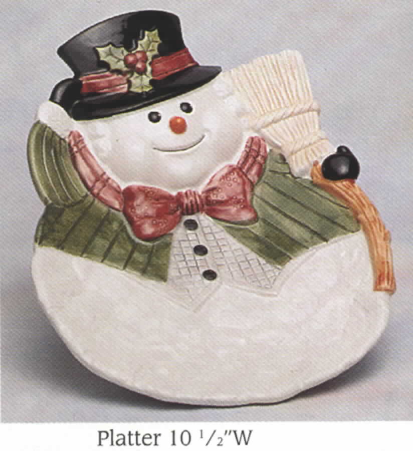 Snow Gentleman 10" Oval Serving Platter by Fitz & Floyd-1