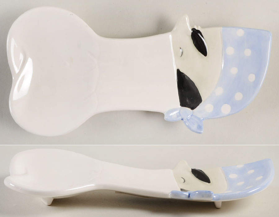 French Chef Spoon Rest/Holder (Holds 1 Spoon) by Fitz & Floyd-1