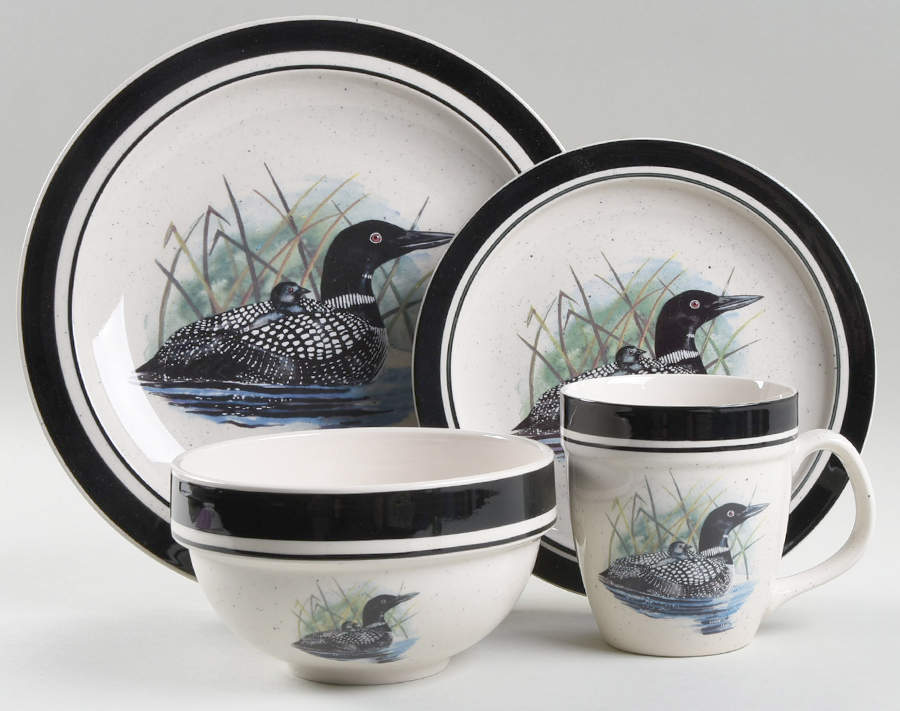 Loon Lake 4 Piece Place Setting by Folkcraft-1