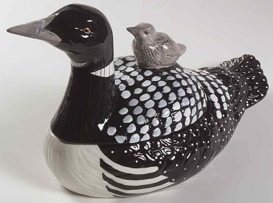 Loon Lake Figural Cookie Jar & Lid by Folkcraft-1