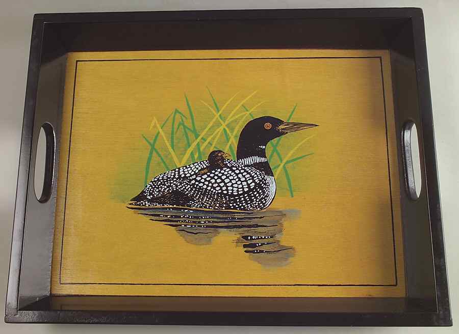 Loon Lake Rectangular Wood Tray by Folkcraft-1