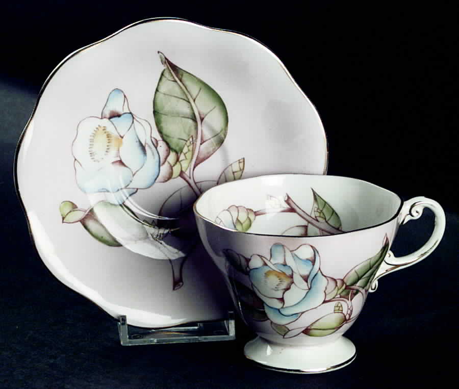 Magnolia Footed Cup & Saucer Set by Foley-1