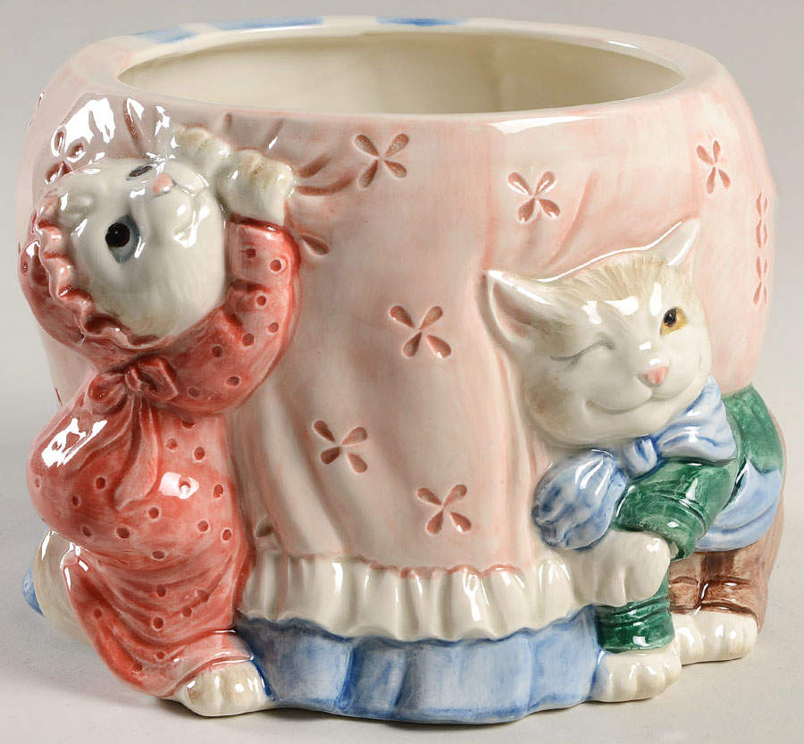 Kittens of Knightsbridge Cookie Jar No Lid by Fitz & Floyd-1