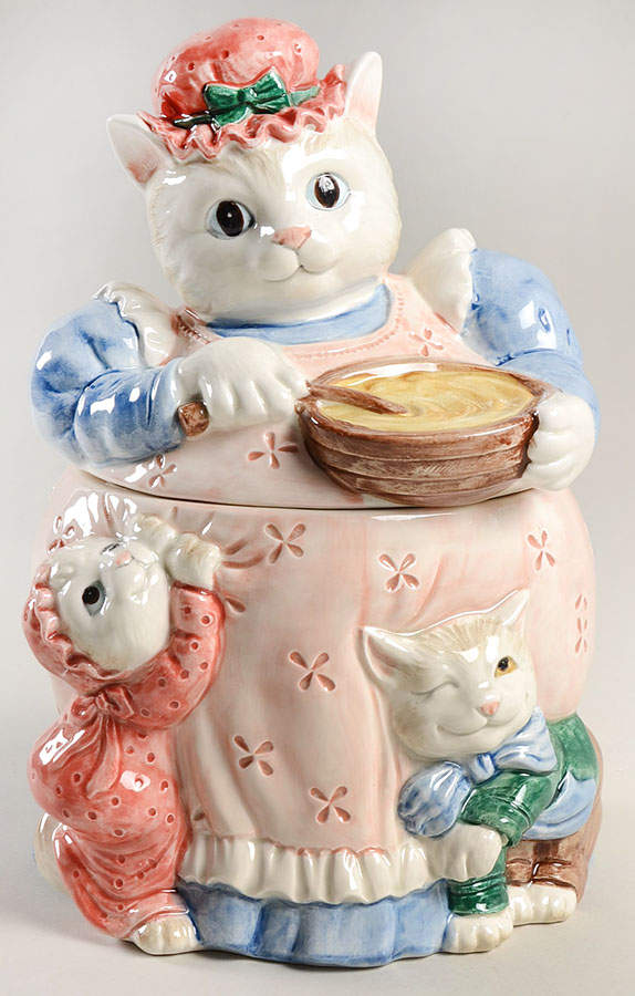 Kittens of Knightsbridge Cookie Jar & Lid by Fitz & Floyd-1