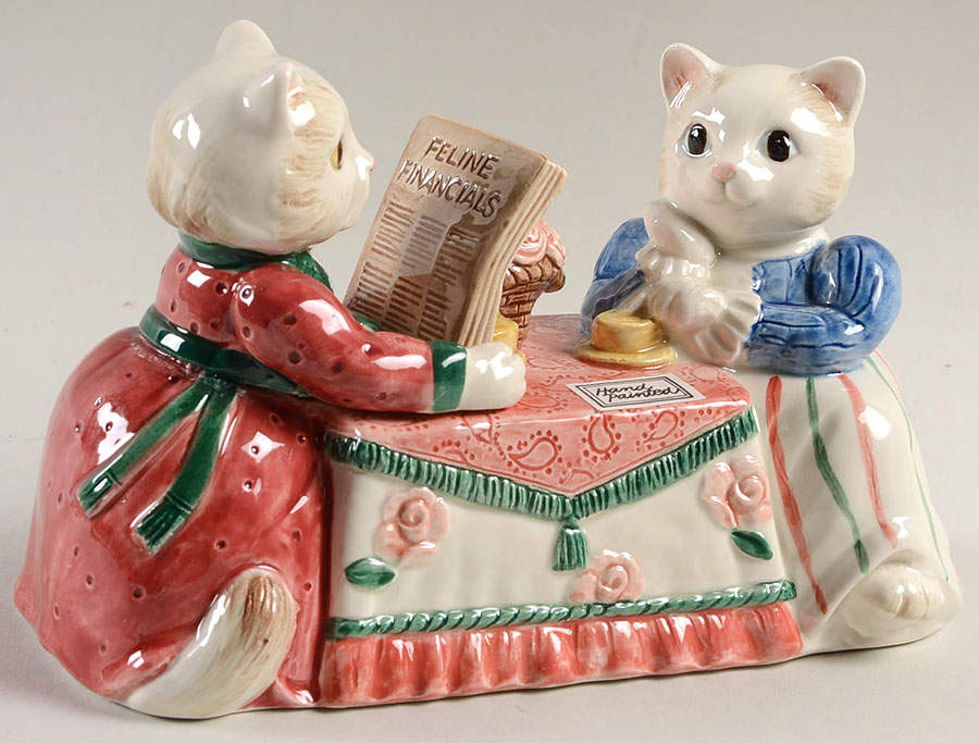 Kittens of Knightsbridge Lid for 1/4 Lb Butter by Fitz & Floyd-1