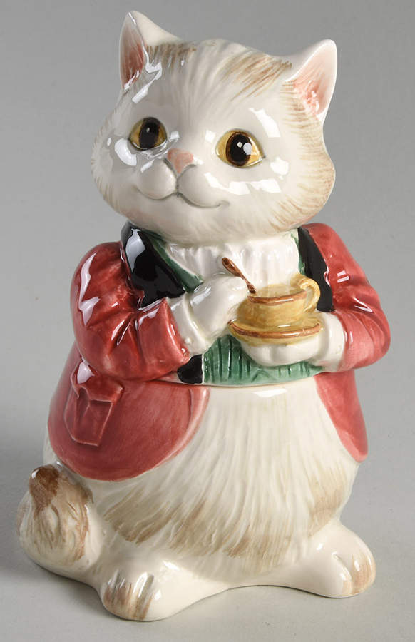 Kittens of Knightsbridge Figural Sugar Bowl & Lid by Fitz & Floyd-1