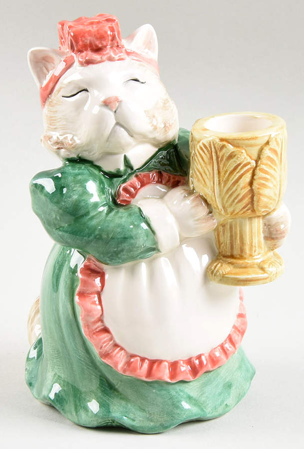 Kittens of Knightsbridge 5" Candlestick by Fitz & Floyd-1