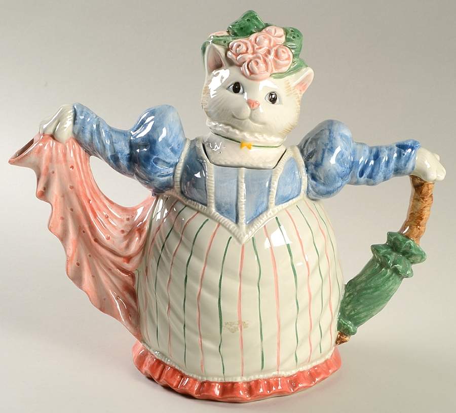 Kittens of Knightsbridge Teapot & Lid by Fitz & Floyd-1