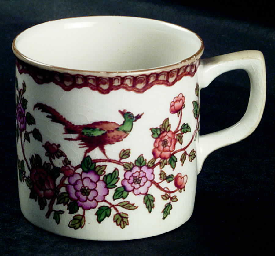 Old Bow (Mustard Trim) Flat Cup by S Fieldings & Co.-1