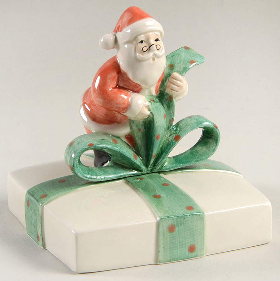 Christmas (Giftware) Lid for Figural Box by Fitz & Floyd-1