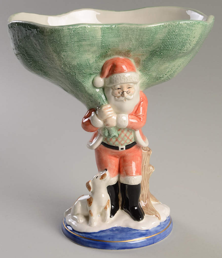 Christmas (Giftware) Figural Compote by Fitz & Floyd-1