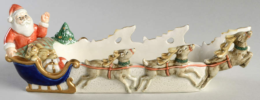 Christmas (Giftware) Sleigh Cracker Server by Fitz & Floyd-1