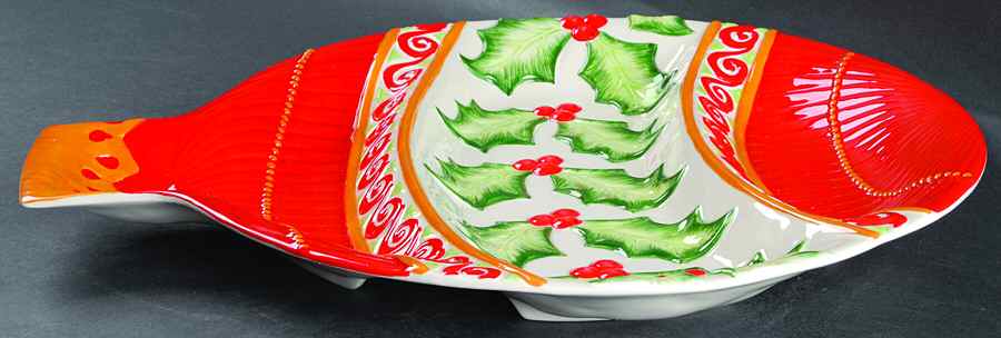 Christmas (Giftware) 1 Piece Chip & Dip by Fitz & Floyd-1