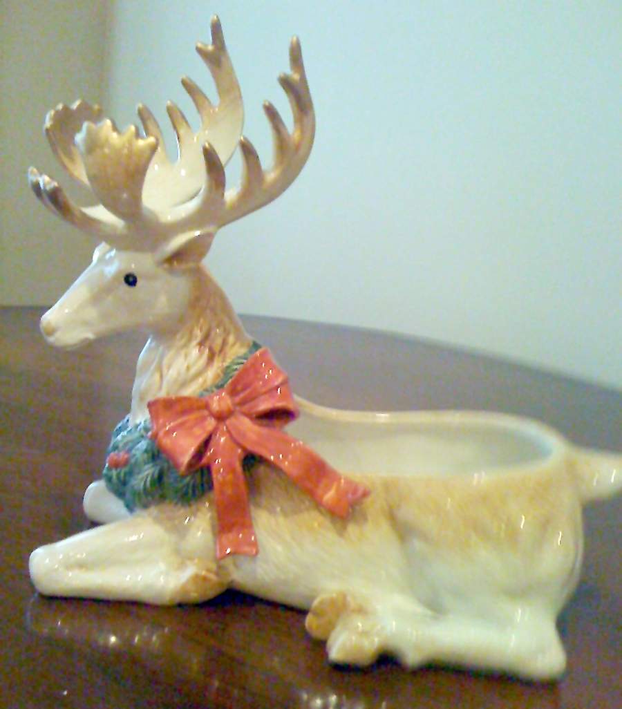 Christmas (Giftware) Figural Candy Bowl by Fitz & Floyd-1