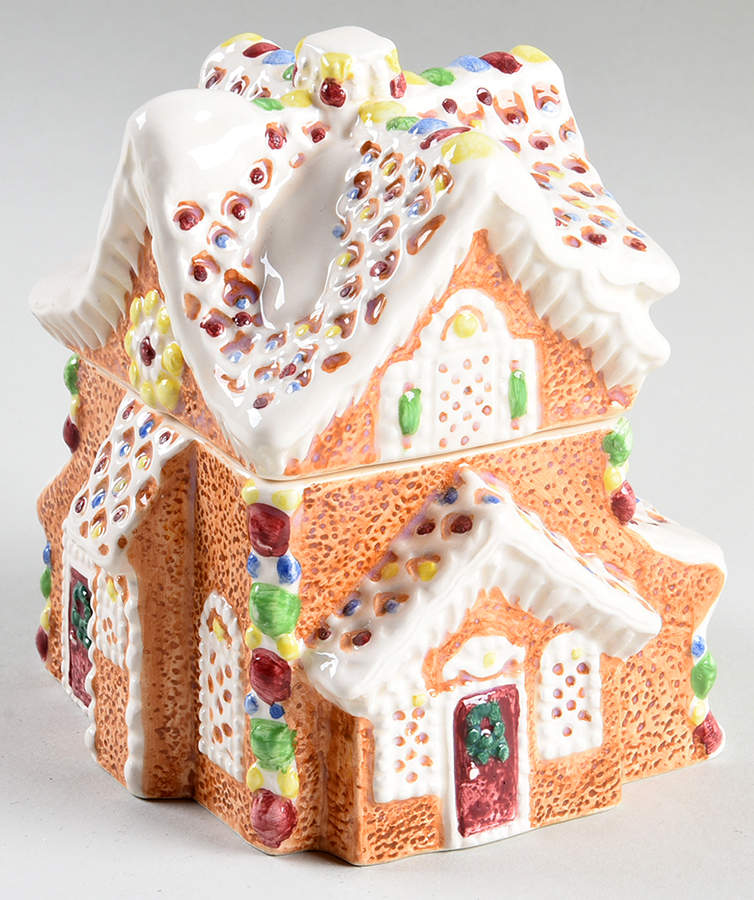 Gingerbread House Sugar Bowl & Lid by Fitz & Floyd-1