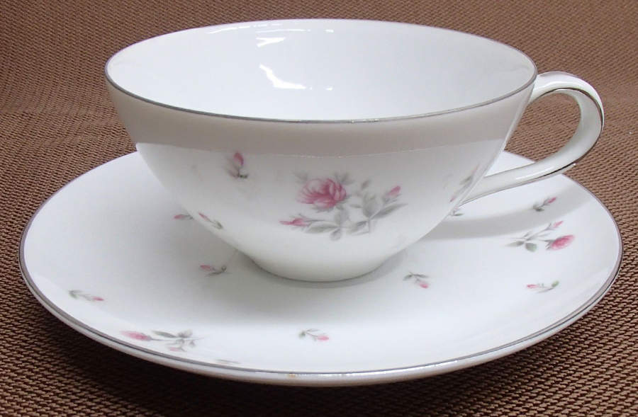 Yvette Flat Cup & Saucer Set by Fine China of Japan-1