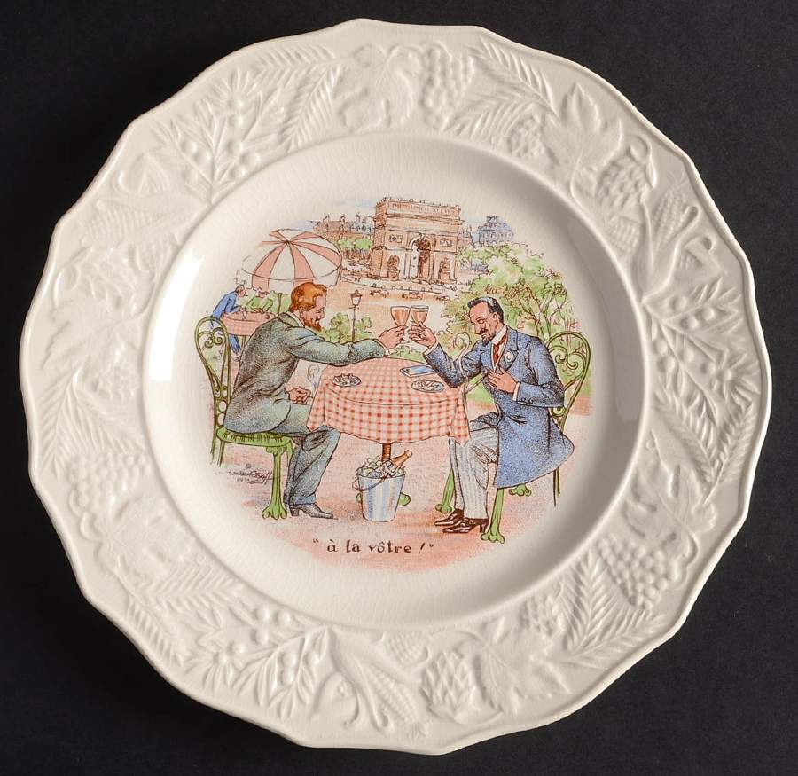 International Toasts Series Luncheon Plate by Fondeville-1