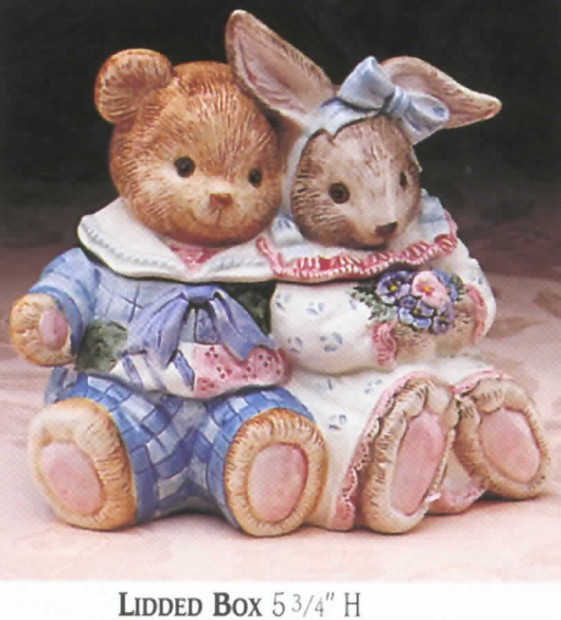Hydrangea Bears Small Household Box by Fitz & Floyd-1