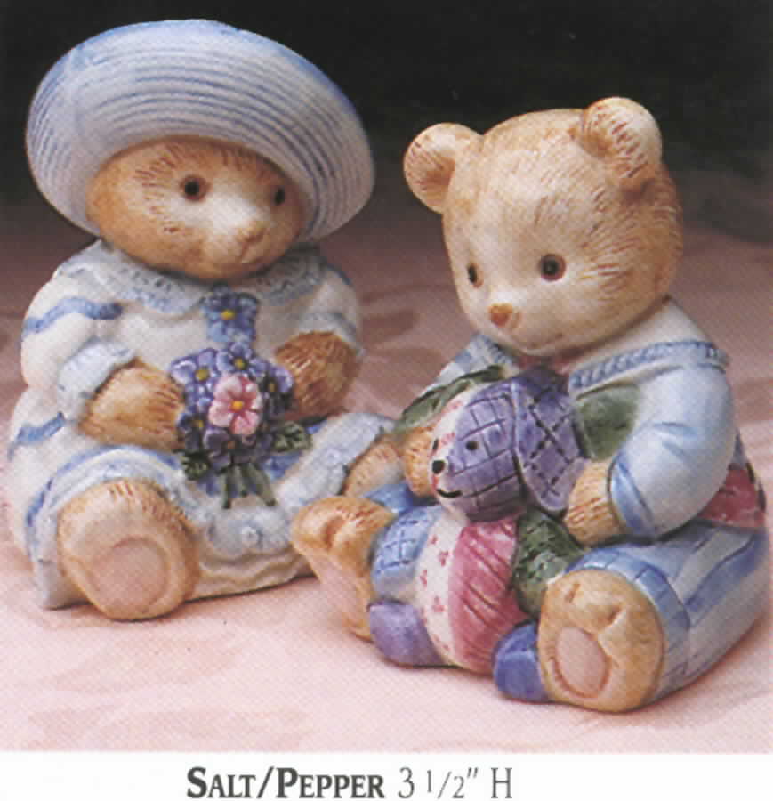 Hydrangea Bears Salt & Pepper Set by Fitz & Floyd-1
