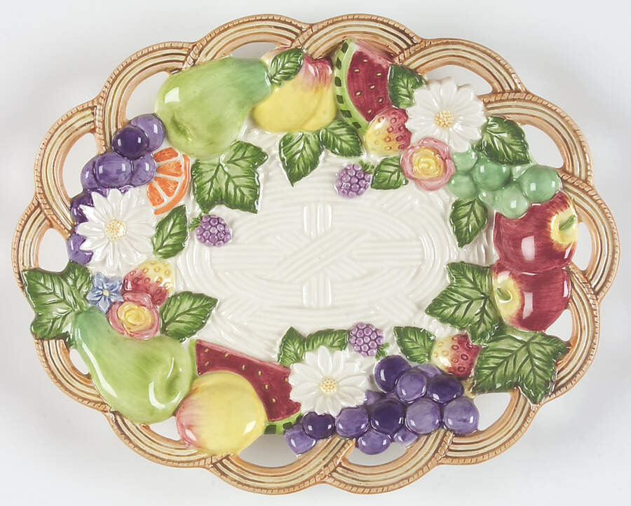 Countryside Figural Canape Plate by Fitz & Floyd-1