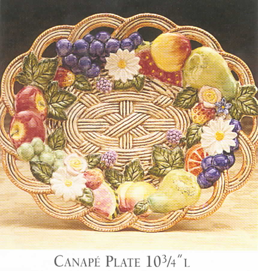 Countryside Figural Canape Plate by Fitz & Floyd-1