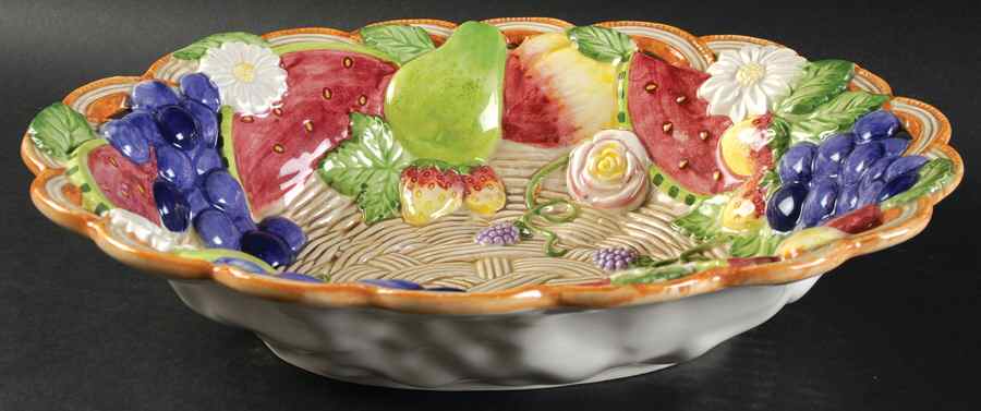 Countryside 13" Oval Figural Serving Bowl by Fitz & Floyd-1