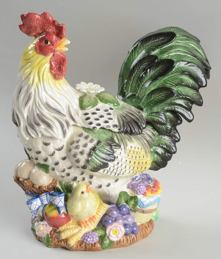 Countryside Figural Cookie Jar & Lid by Fitz & Floyd-1