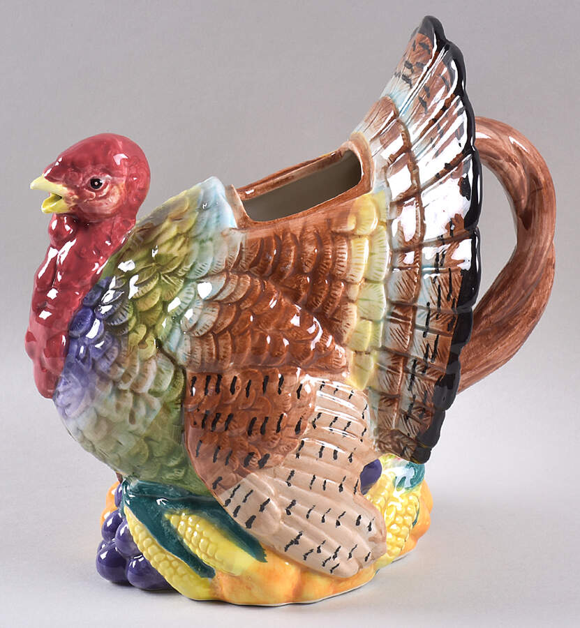 Thanksgiving Banquet Figural Teapot No Lid by Fitz & Floyd-1