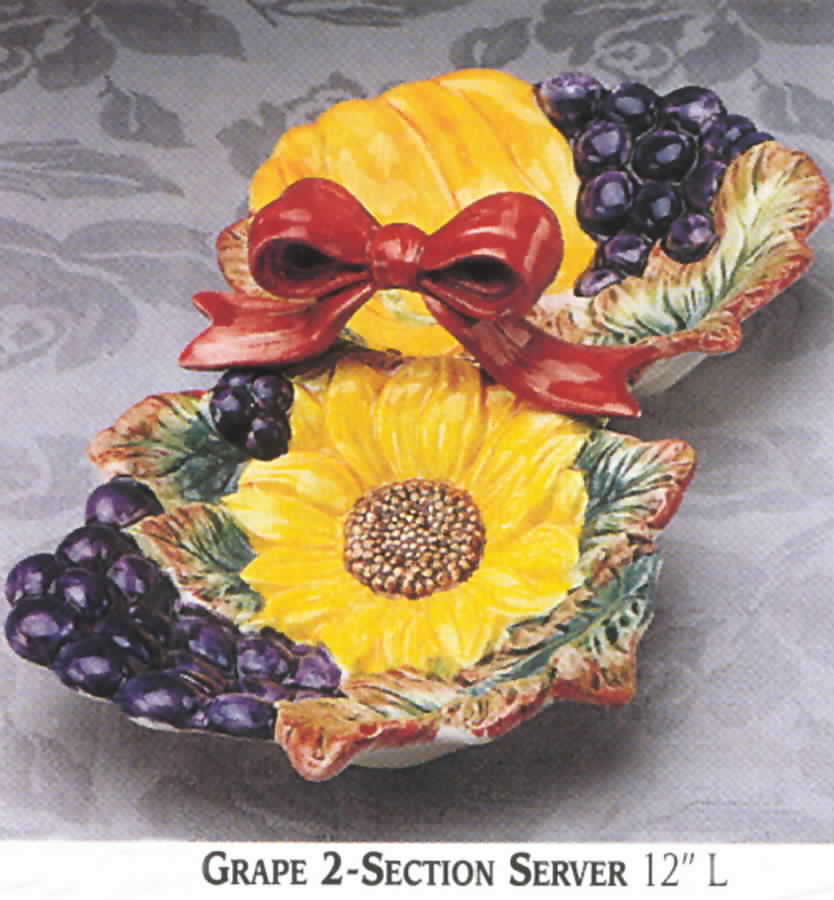 Thanksgiving Banquet 2 Part Figural Server by Fitz & Floyd-1