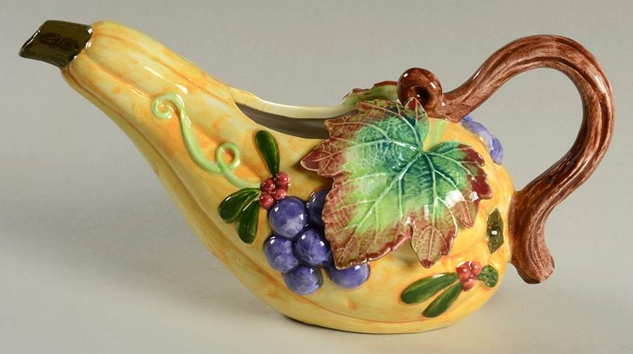 Thanksgiving Banquet Figural Sauce Boat by Fitz & Floyd-1