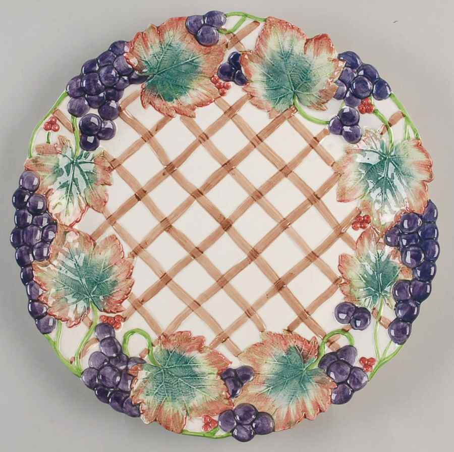 Thanksgiving Banquet Figural Chop Plate (Round Platter) by Fitz & Floyd-1