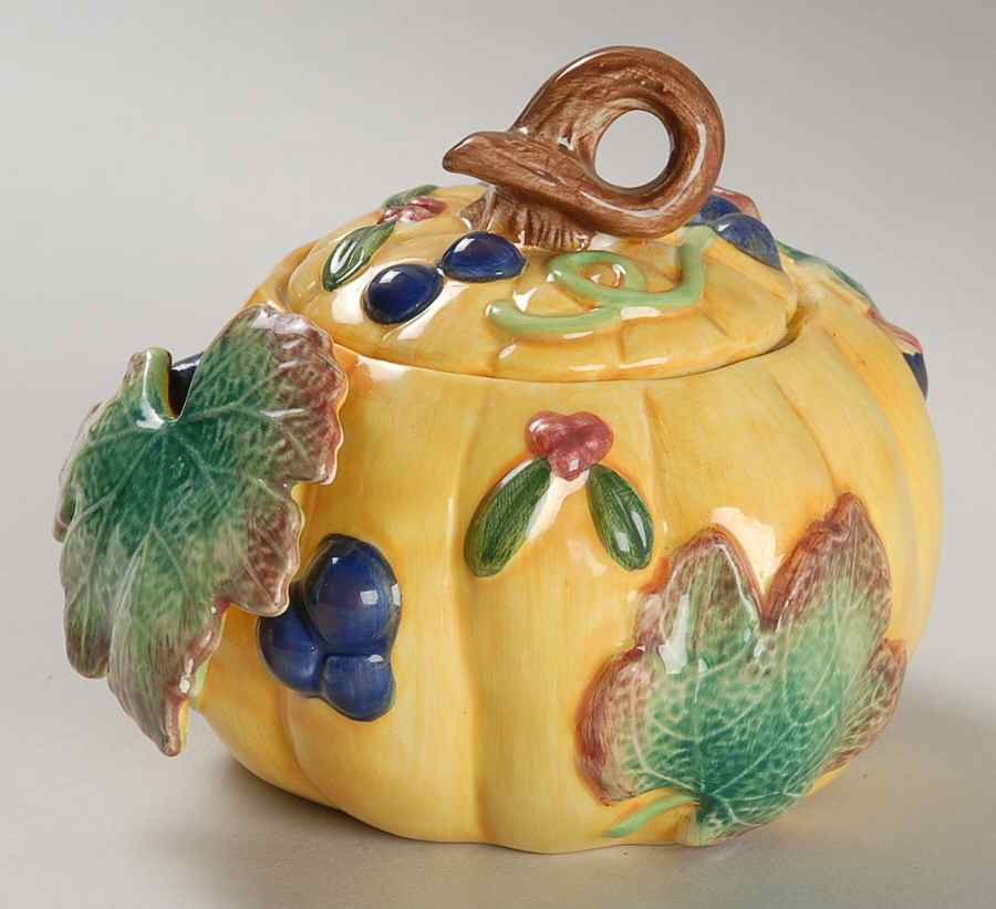 Thanksgiving Banquet Candle Votive & Lid by Fitz & Floyd-1