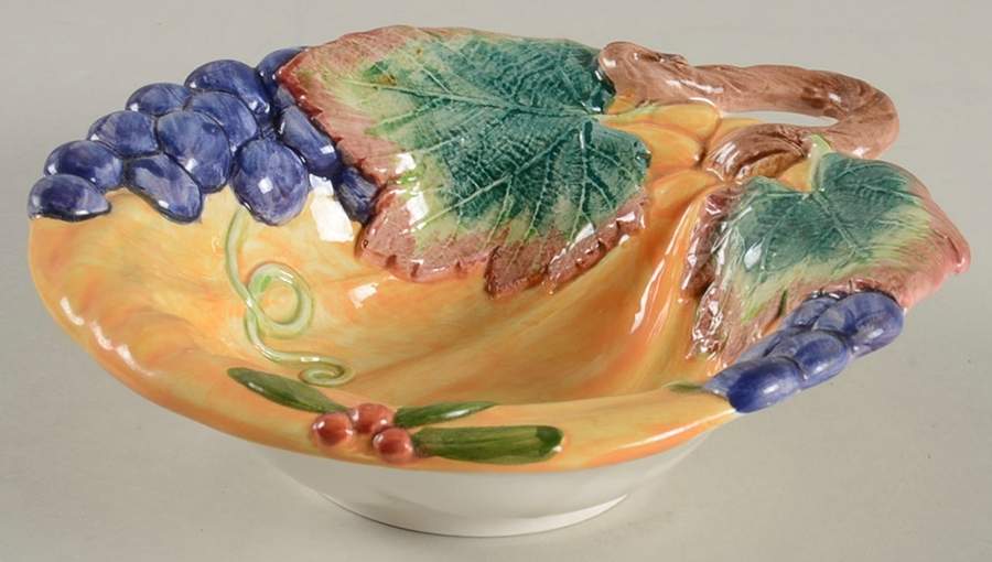 Thanksgiving Banquet Figural Round Vegetable Bowl by Fitz & Floyd-1