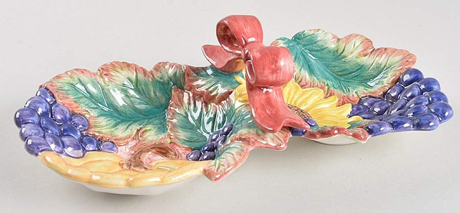 Thanksgiving Banquet 2 Part Figural Relish by Fitz & Floyd-1