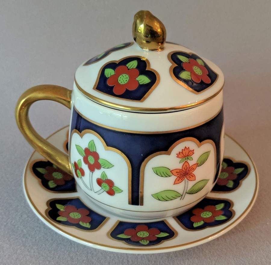 FIT38 3-Piece Pot de Creme with Underplate by Fitz & Floyd-1